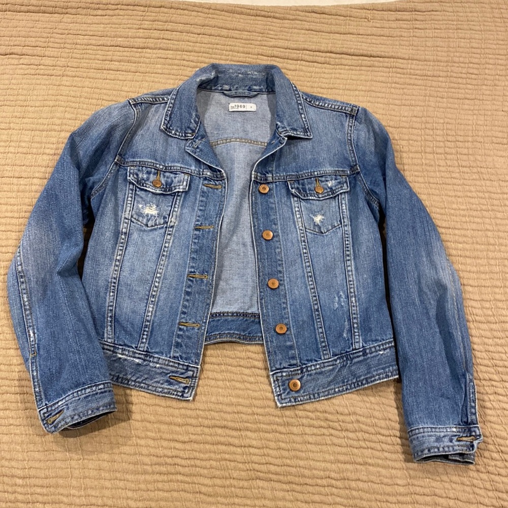 Gap Distressed Denim Jacket